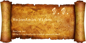 Veinstein Vidos névjegykártya